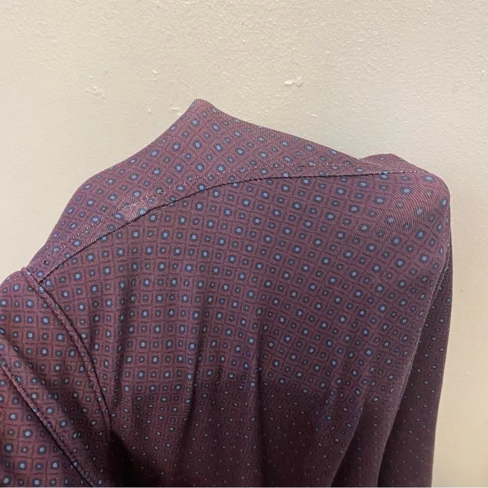 J. Crew performance purple stretch golf office career Polo shirt Mens - L